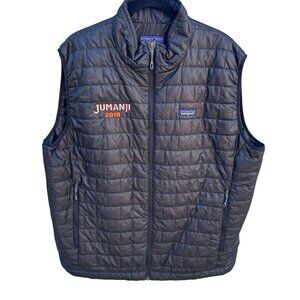 Patagonia Mens XXL Black Quilted Nano Puff Worn Wear Vest Primaloft Jumanji 2019
